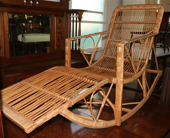 1960s long cane rocker